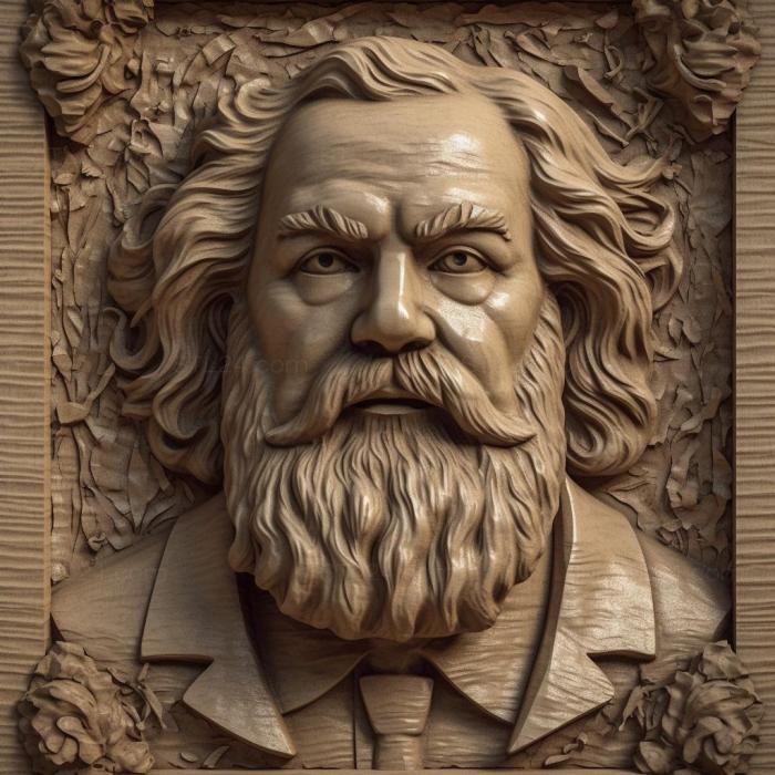 Famous (Karl Marx 4, 3DFMS_6931) 3D models for cnc